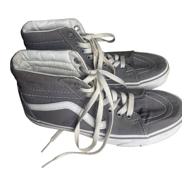 Vans Shoes - Vans Sk8-Hi Canvas Lace Sneakers Mens Size 6.5Womens Size 8 Gray Skater